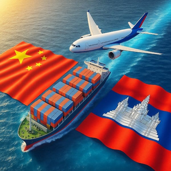 Shipping from China to Cambodia