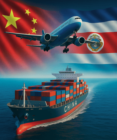 Shipping from China to Costa Rica