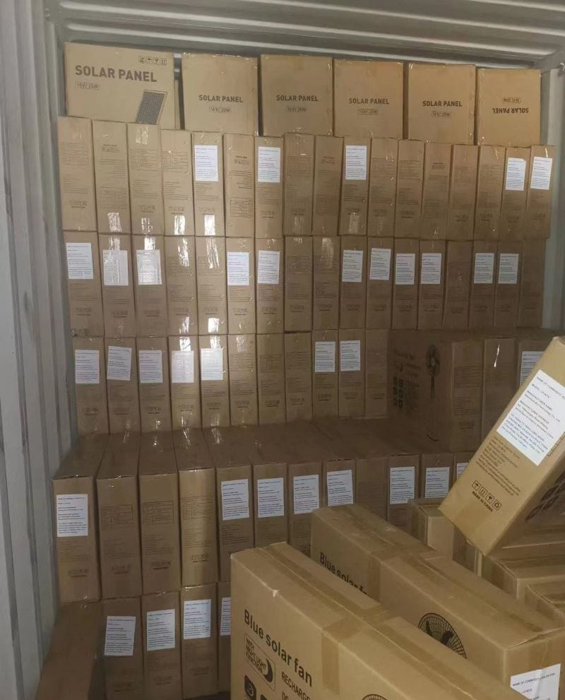 Solar Products from Shanghai, China to Chicago, USA